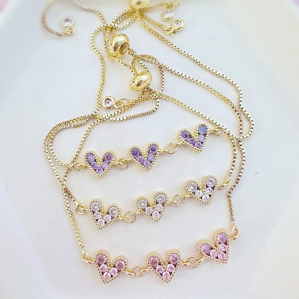 Preppy Mini Hearts Adjustable Bracelet 💕